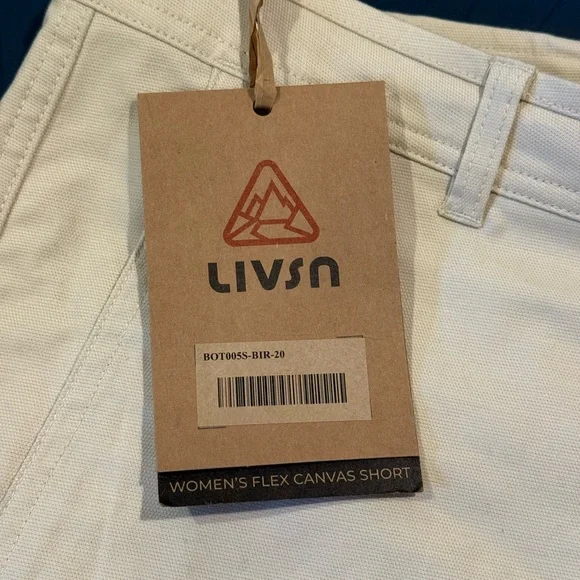 Livsn Designs - Women’s Flex Canvas Short - Picture 2 of 3